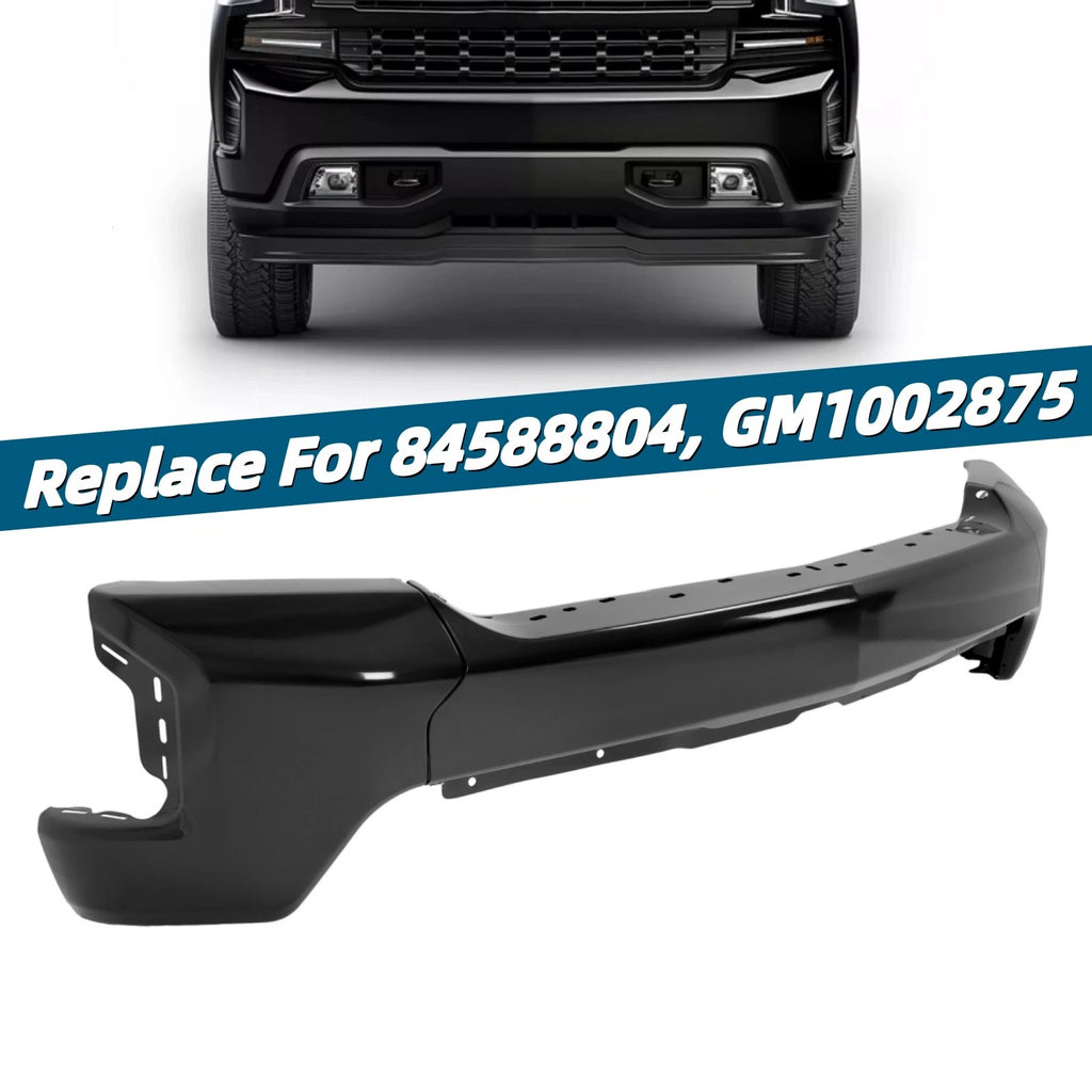 Front Bumper Face Bar for Chevrolet Silverado 1500 (2019–2022) Steel Black