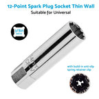 12 Point Spark Plug Socket 14mm/16mm for Auto Car (3/8" Drive)