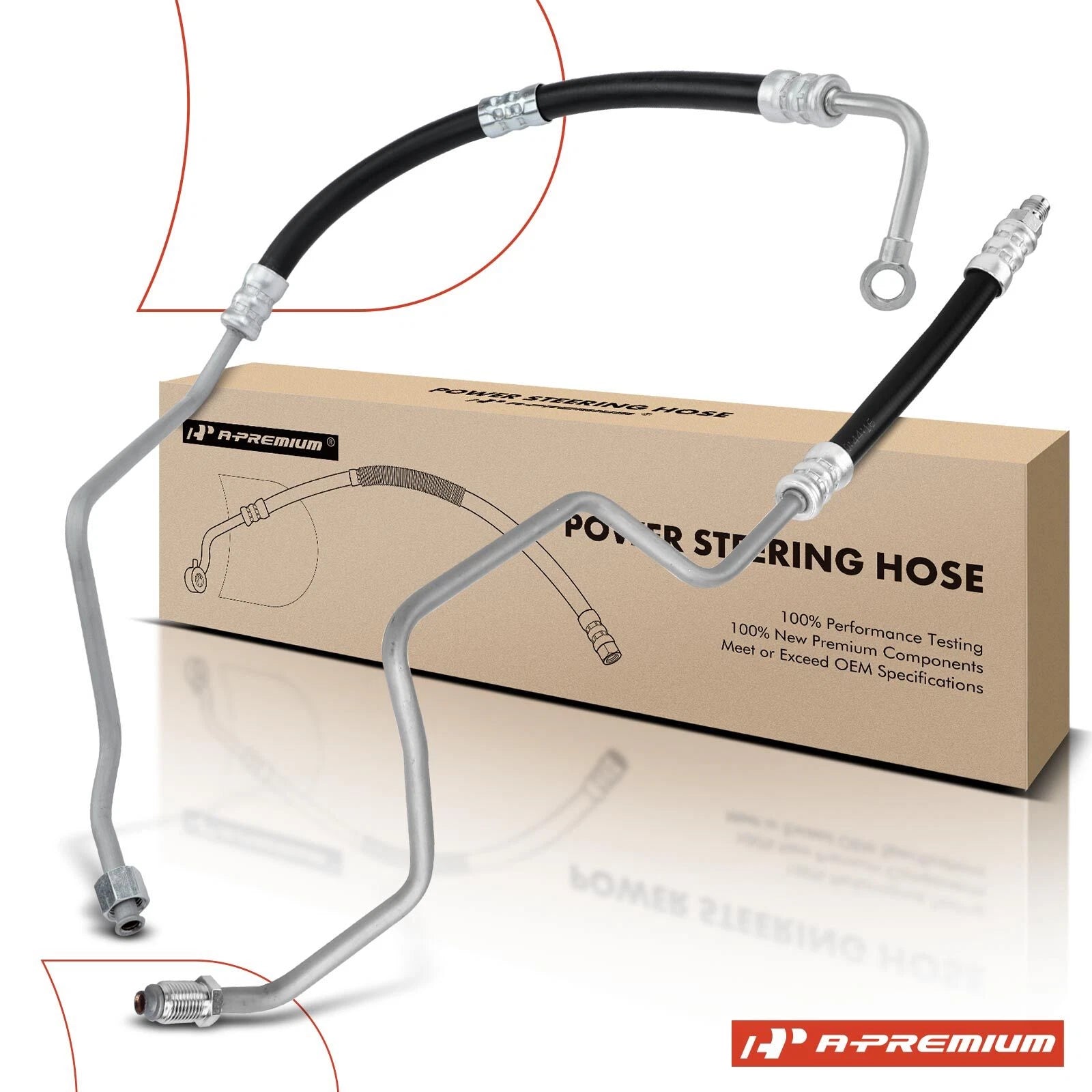 2X Power Steering Pressure Line Hose for KIA Sephia (1998–2001)