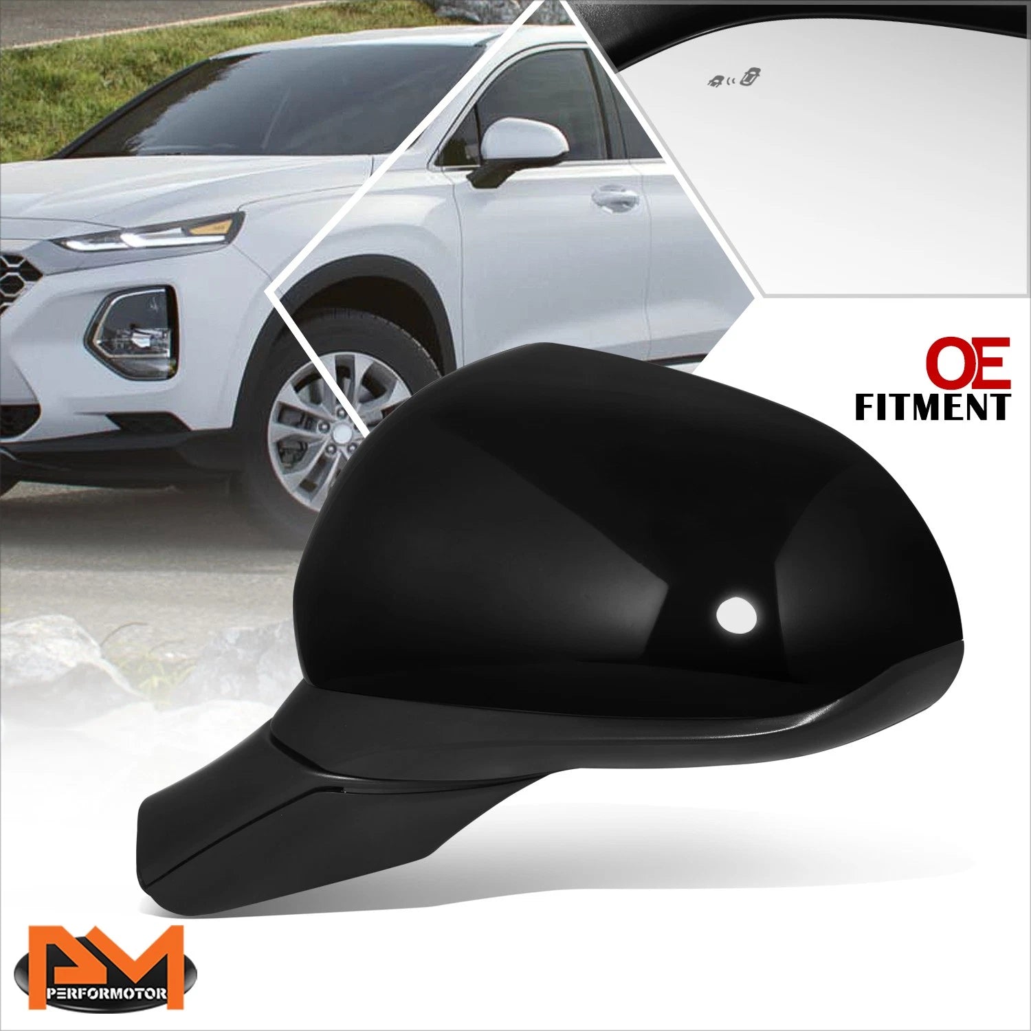 Power Adjust Side View Door Mirror for Hyundai Santa Fe (2019–2020)