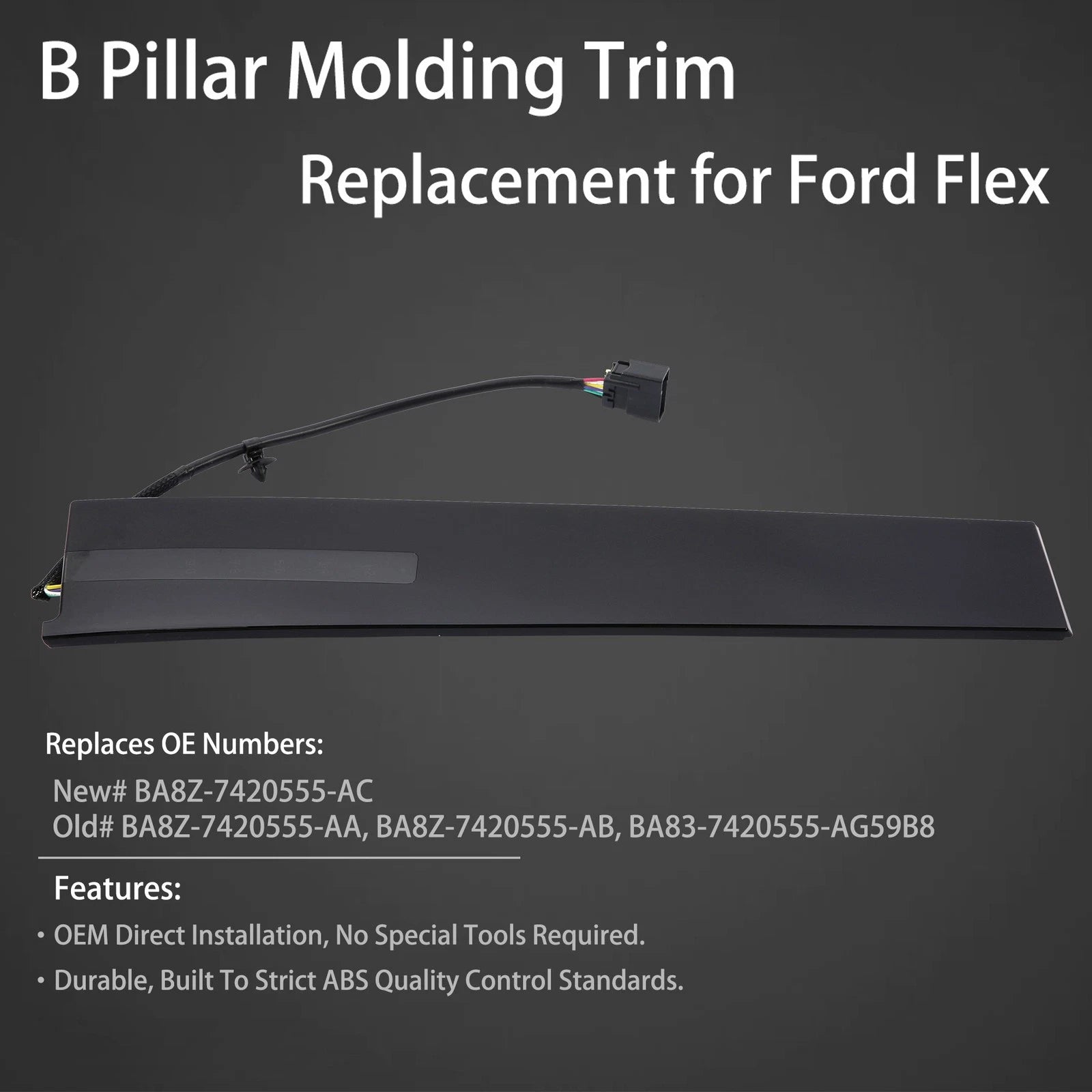 Door Entry Keypad Pillar Molding Trim Left Driver Side for Ford Flex (2010–2019)