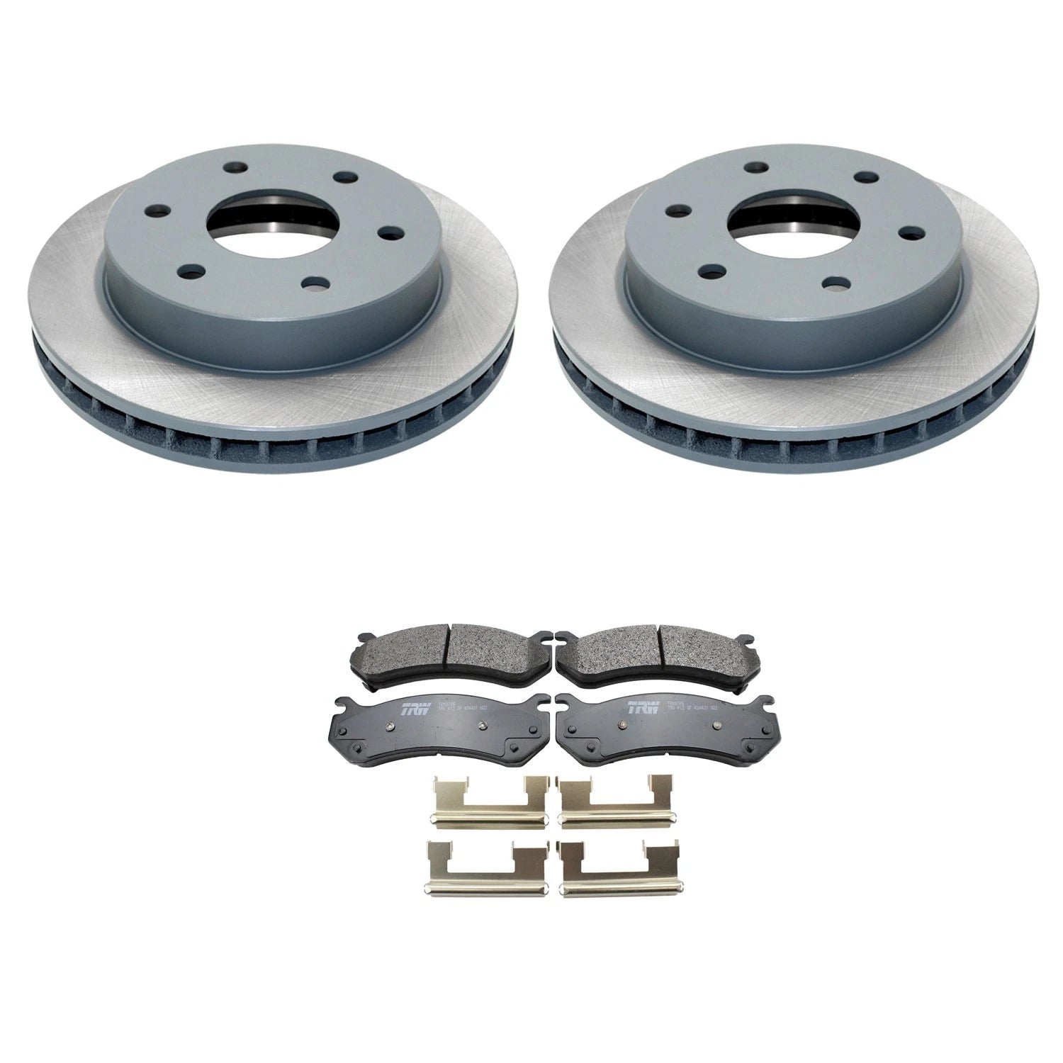 DuraGo Front Rotors & TRW Pro Semi-Metallic Brake Pads Kit for Tahoe V8 4WD (2000)