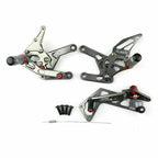 CNC Racing Rearset Footrest Pegs for Yamaha YZF R1 (2015) - Gray T9