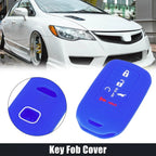 5 Button Key Fob Cover Case Blue for Honda Accord Civic CR-V (2016-2023)