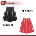 Set of 6 Door Pillar Window Trim for KIA Rio (2006–2011) Black Carbon Fiber