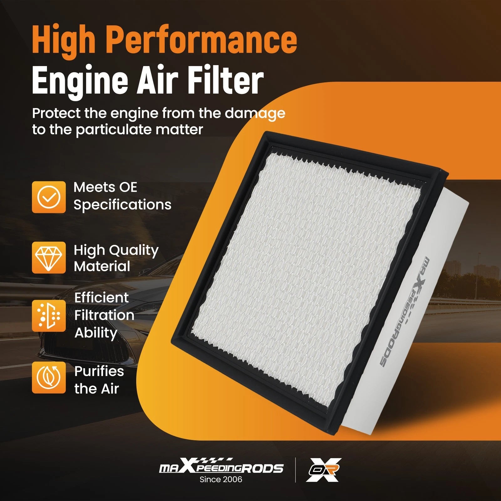 Engine Air Filter for Dodge Jeep 3.6L 5.7L 6.4L (2011-2024)