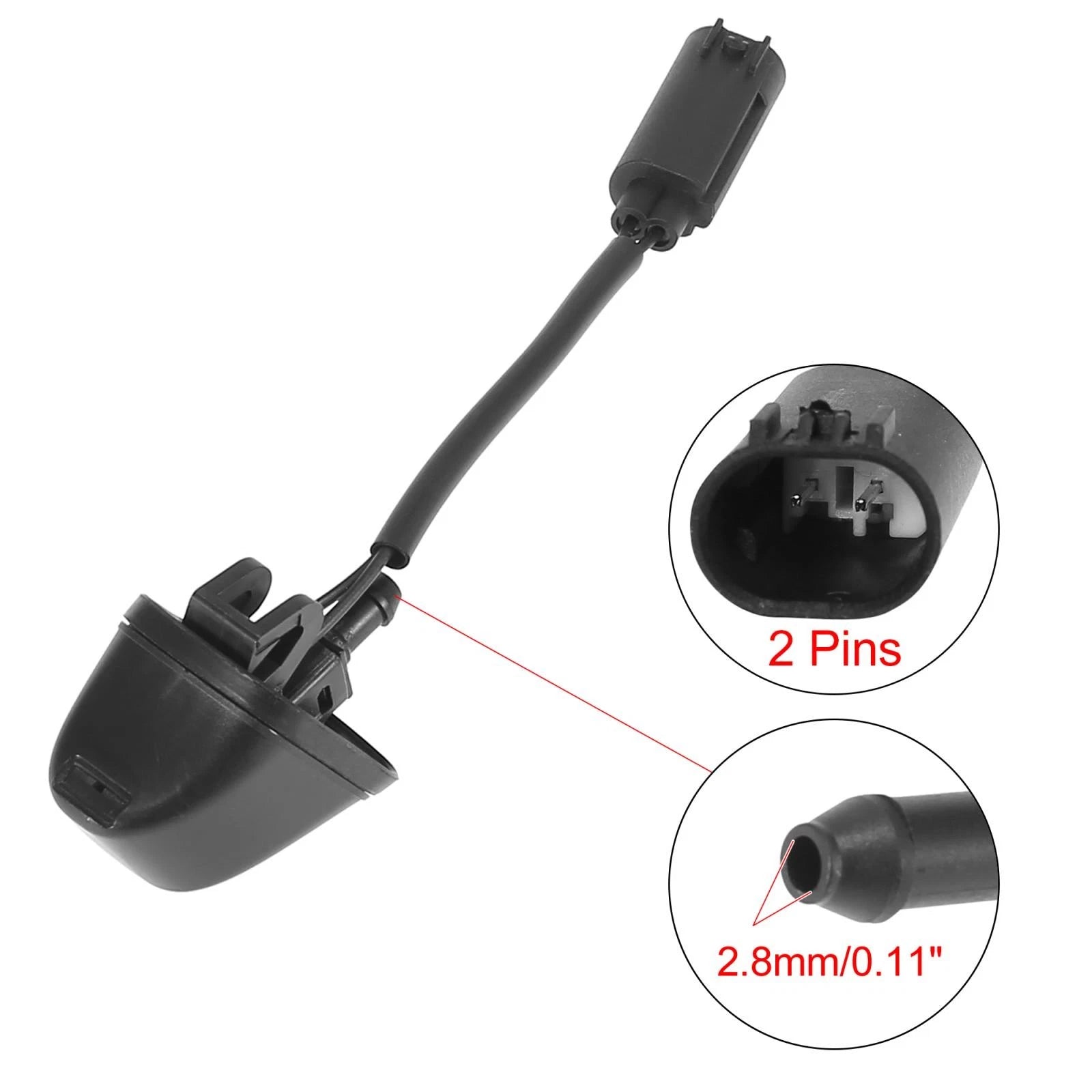 Windshield Washer Nozzles Spray Jet with Heating for BMW E90 E91 (2007–2013) 61667131299