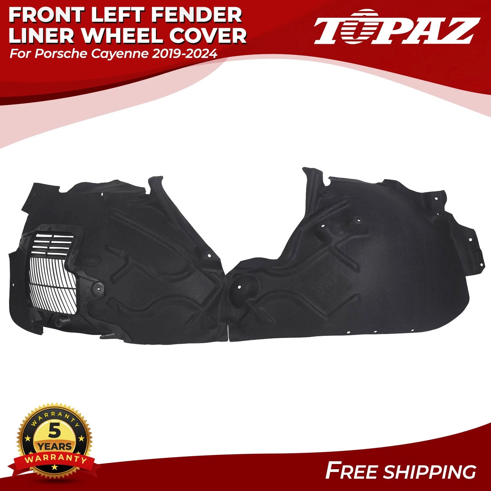 Front Left Fender Liner for Porsche Cayenne (2019–2024)