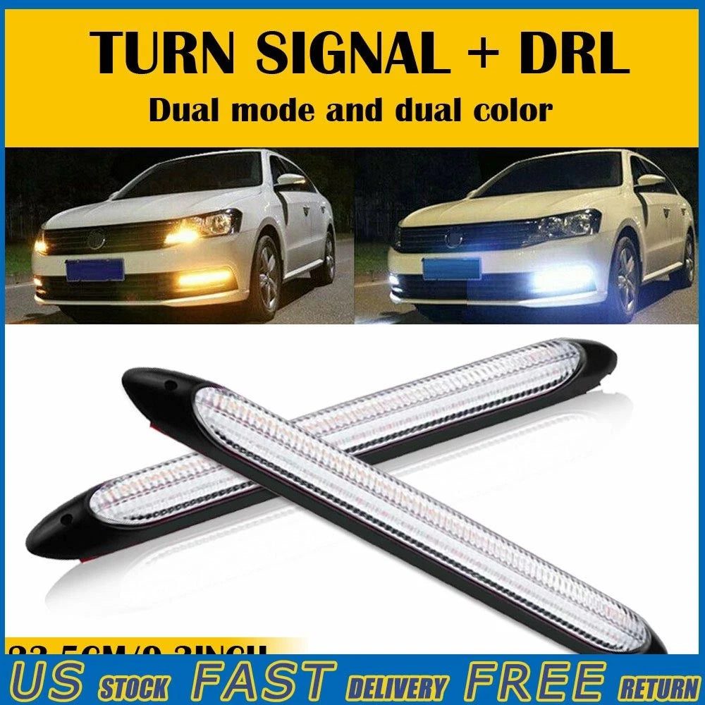 LED Headlight for US EV (2023) - White DRL, Flowing Amber Turn Signals