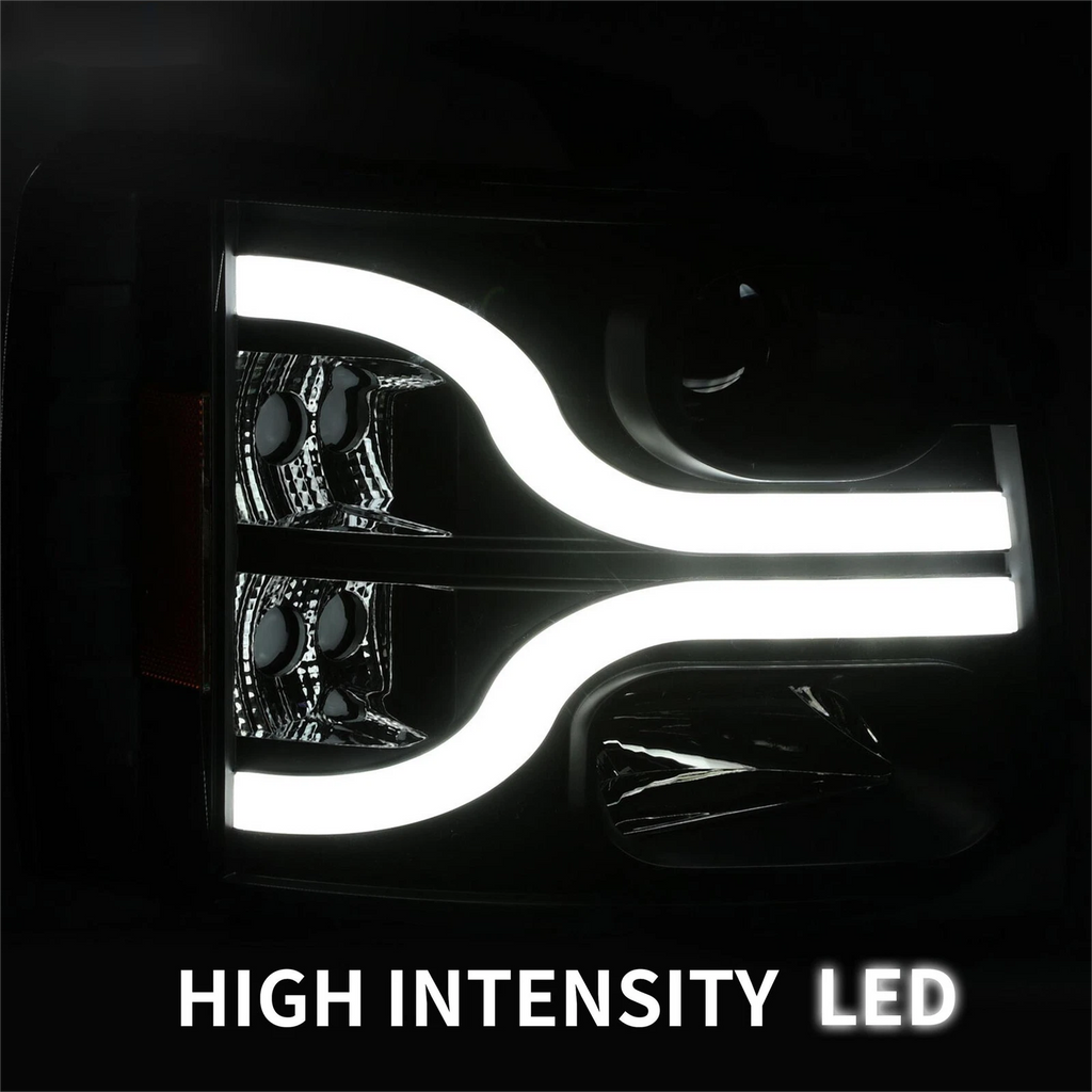 Projector Headlights Lamp LED for Chevy Silverado 1500 2500 3500 HD (2007–2013)