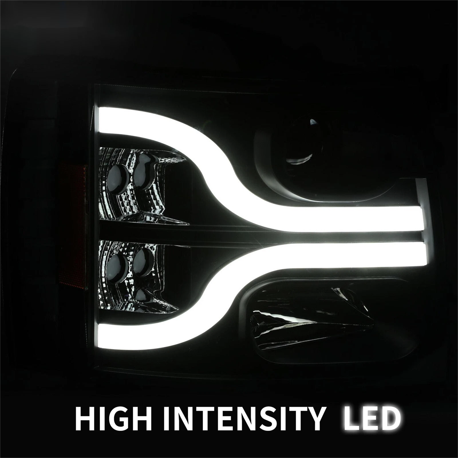 Projector Headlights Lamp LED for Chevy Silverado 1500 2500 3500 HD (2007–2013)