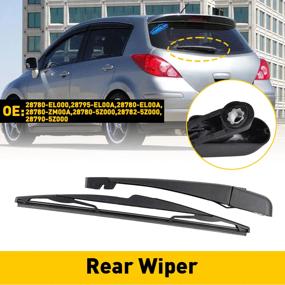 Set of 2 Rear Windshield Wiper Arms for Nissan Versa Hatchback (2007–2012)