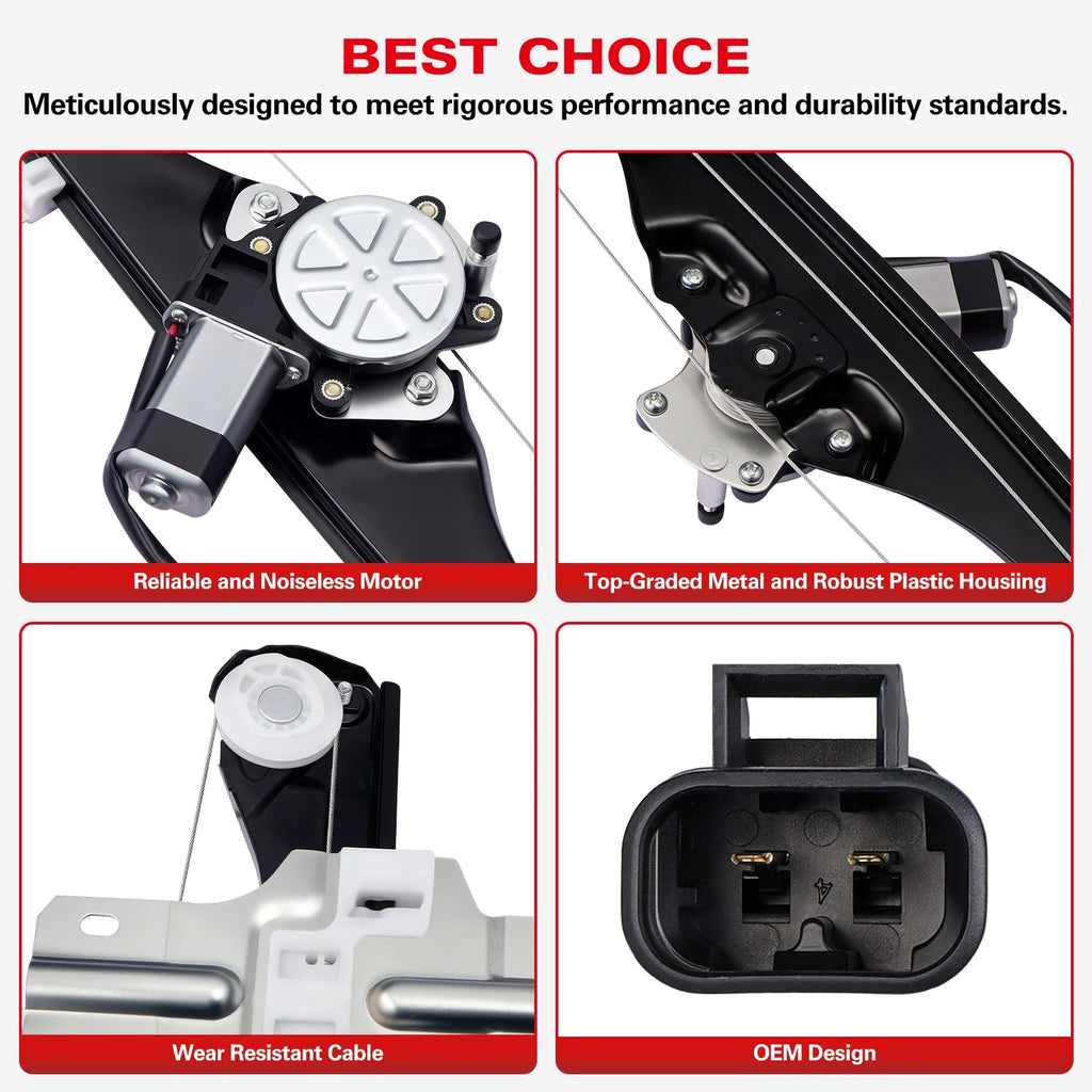 Power Window Regulator w/ Motor for Chevy Traverse (2009–2015)