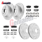 Set of 4 Front Rear Disc Rotors Ceramic Brake Pads for Toyota Camry Avalon Lexus ES350 (2007–2020)
