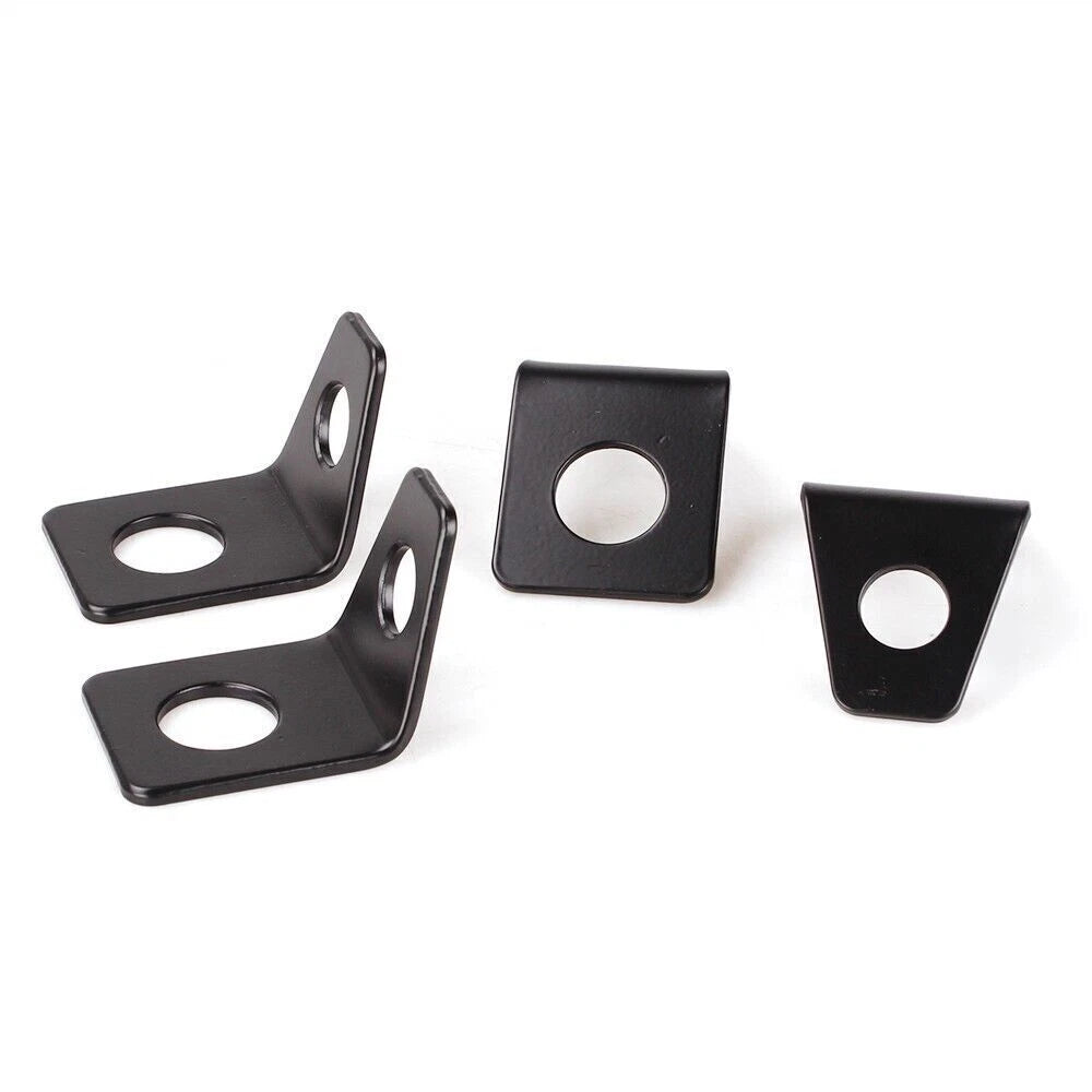 Set of 4 Seat Belt Mounting 90 Degree Angle Brackets for Universal Use
