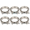 Set of 6 V-Band Turbo Pipe Exhaust Flange Clamps for Universal