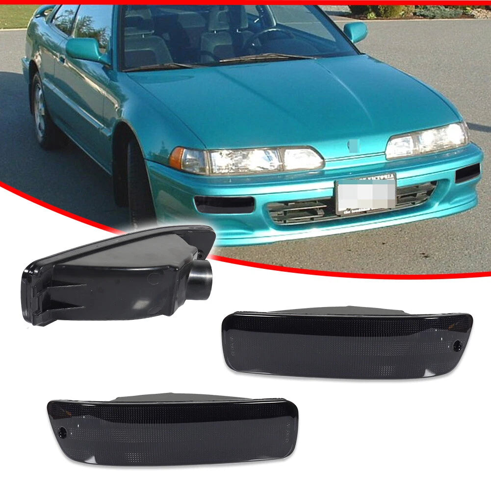 Smoke Front Bumper Turn Signal Lights for Acura Integra (1992–1993)