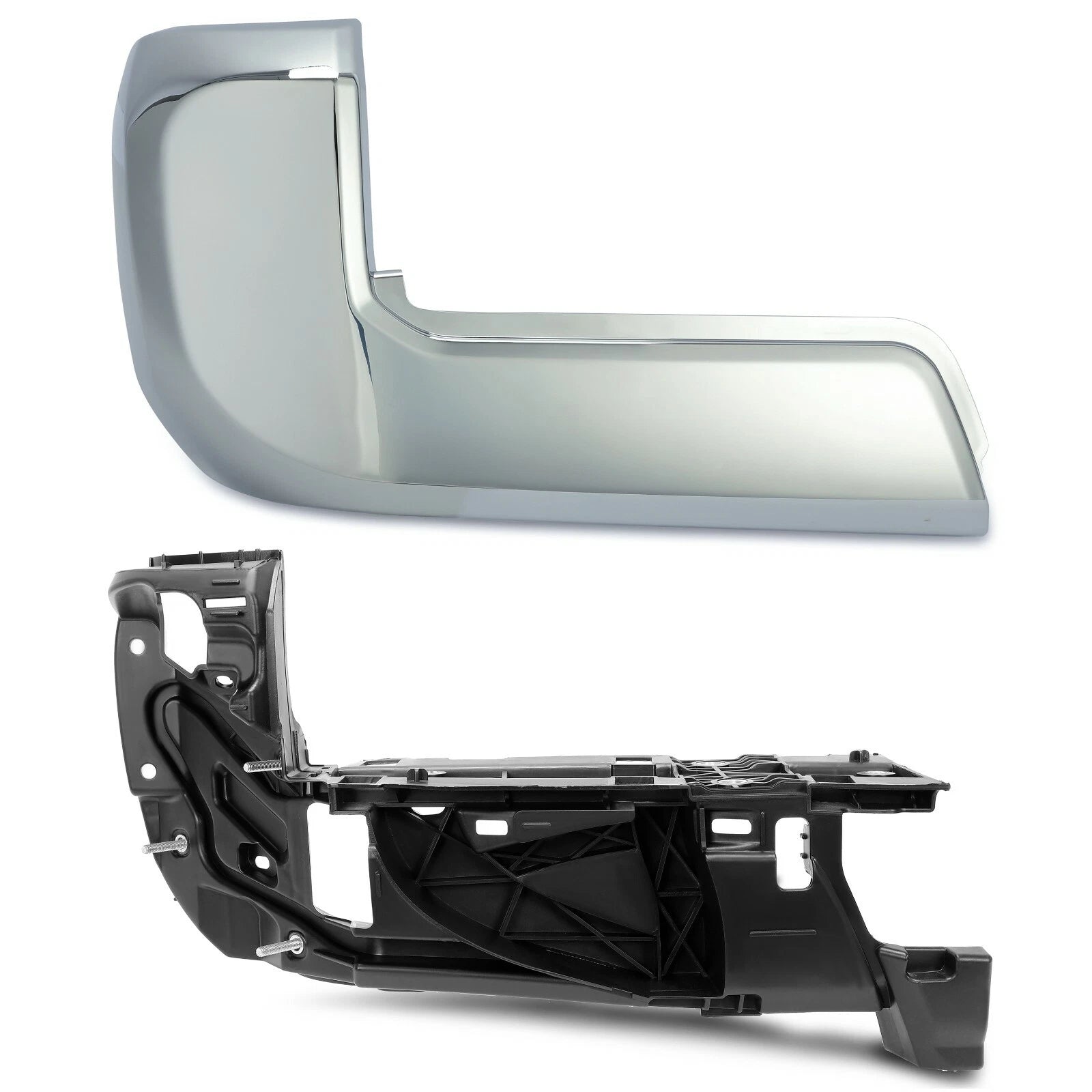 Rear Left Bumper End Cap + Outer Extension Insert Bracket for Toyota Tacoma (2016–2023)