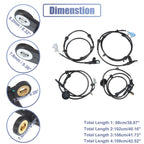 Set of 2 ABS Wheel Speed Sensors for Nissan (781913533662)