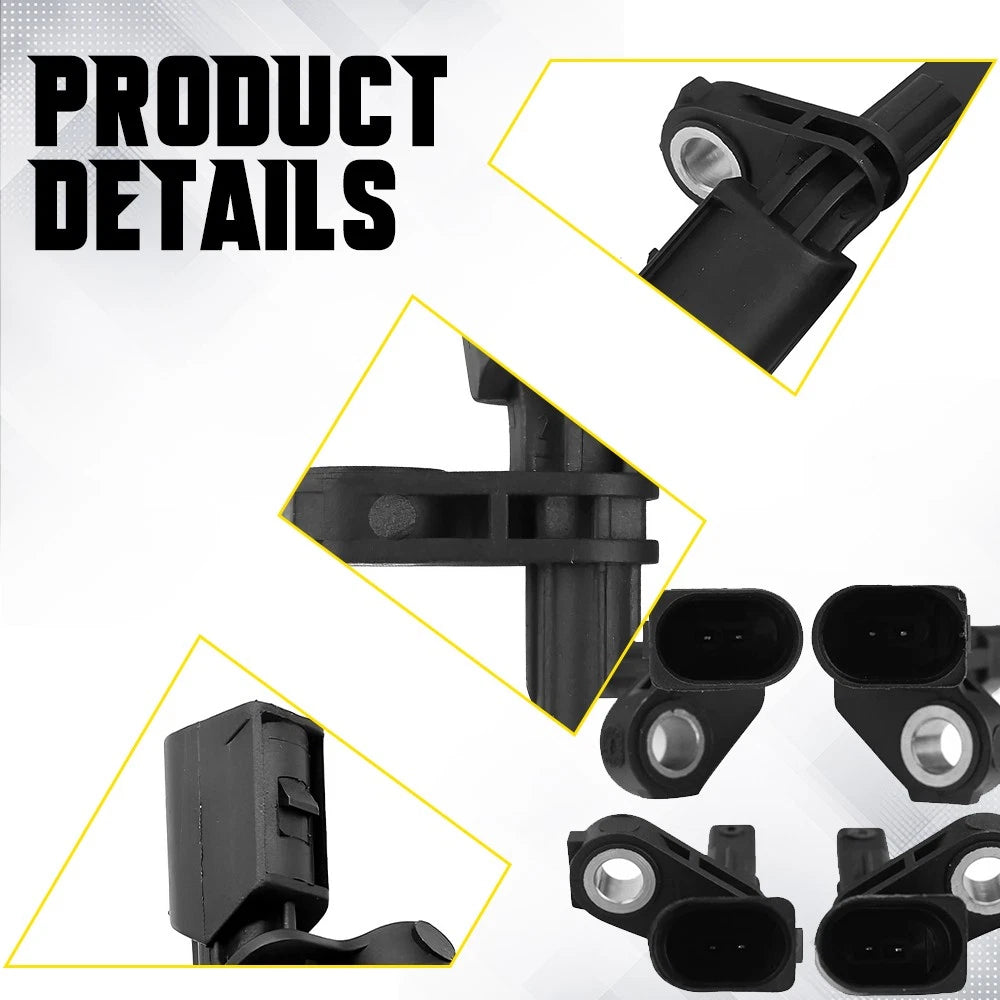 Set of 4 ABS Wheel Speed Sensors for Volkswagen Beetle Golf Jetta Passat
