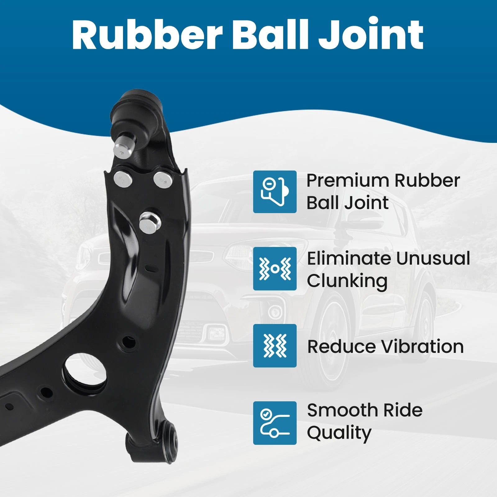 Front Lower Left/Right Control Arm Ball Joint Kit for Kia Soul (2014–2019)