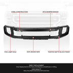 Front Bumper for Ford F250 F350 Super Duty (2020–2022) OE W/Foglight Holes Black