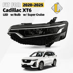 LED Projector Headlight for Cadillac XT6 (2020–2025) LH, Super Cruise
