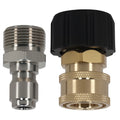 Set of 2 Brass 14mm QC Adapters for Pressure Washer Gun Hose