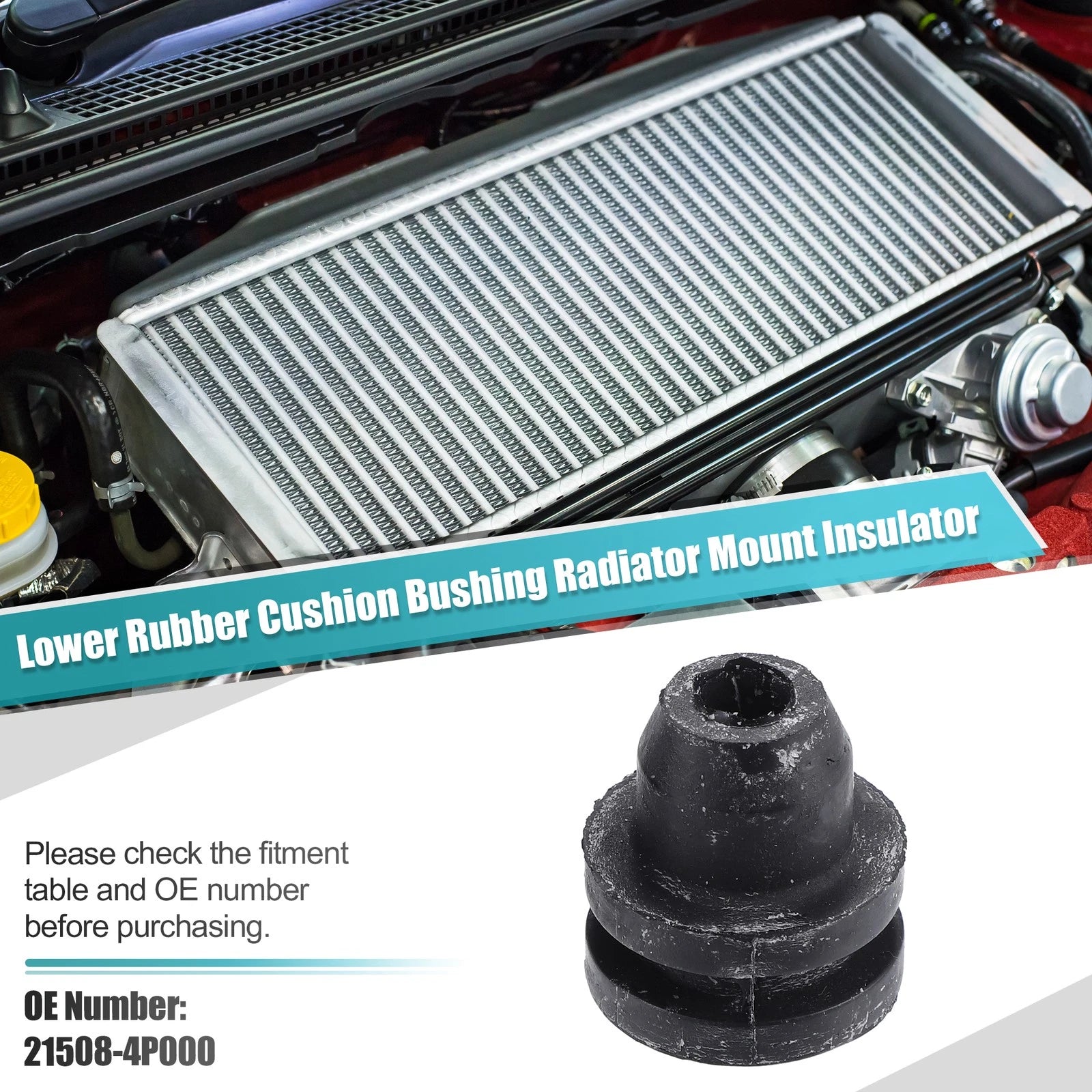 2X Lower Rubber Cushion Bushing for Nissan Frontier (1998–2015)