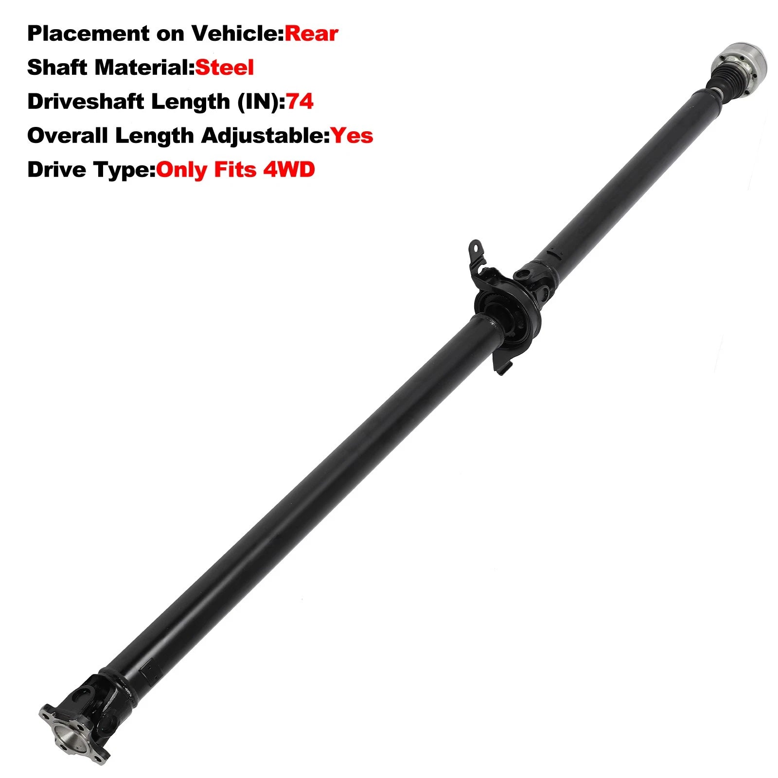 Driveshaft Prop Shaft Assembly for Ford Escape (2009–2012) L4 2.5L 4WD