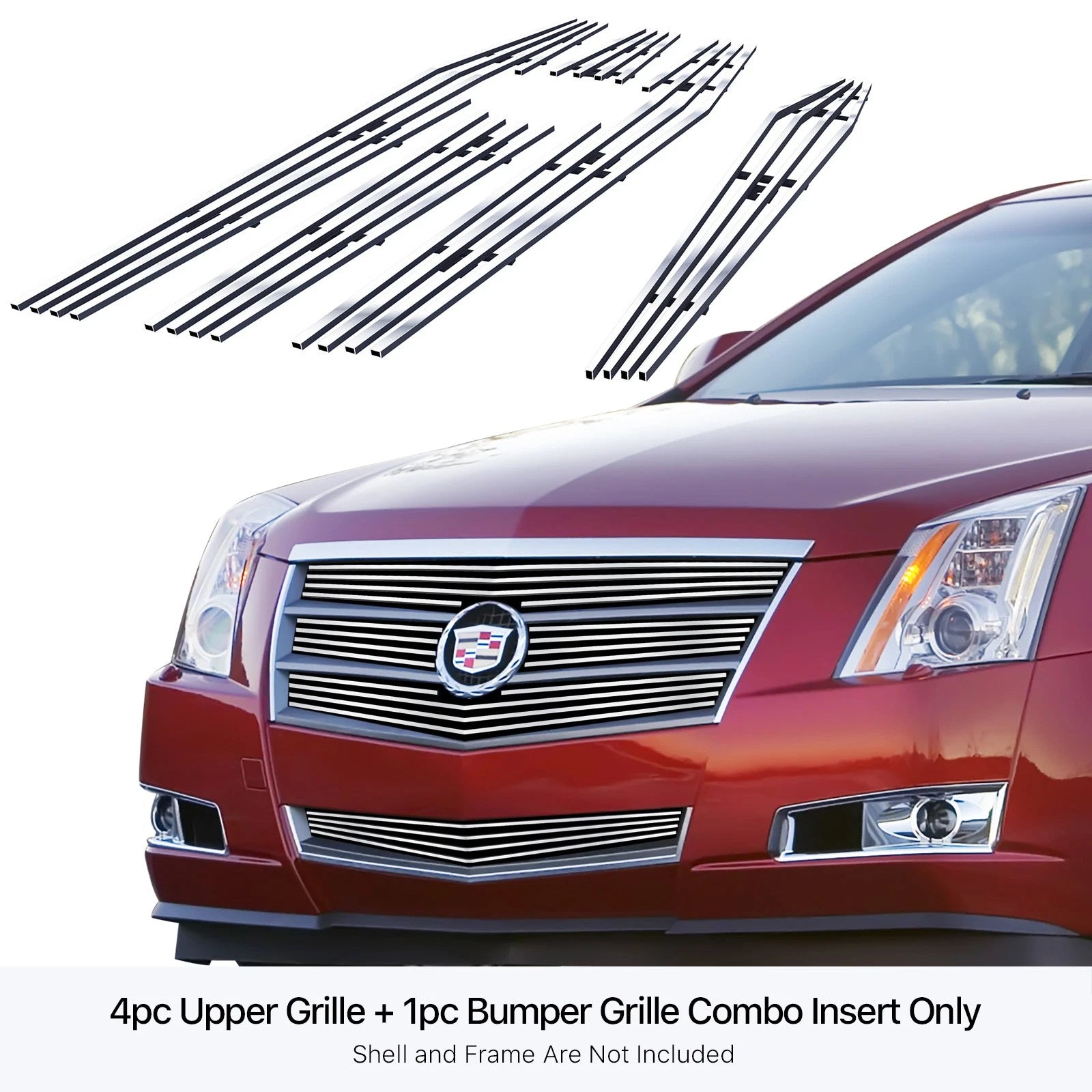 Stainless Chrome Billet Grille Insert for Cadillac CTS (2008-2011)