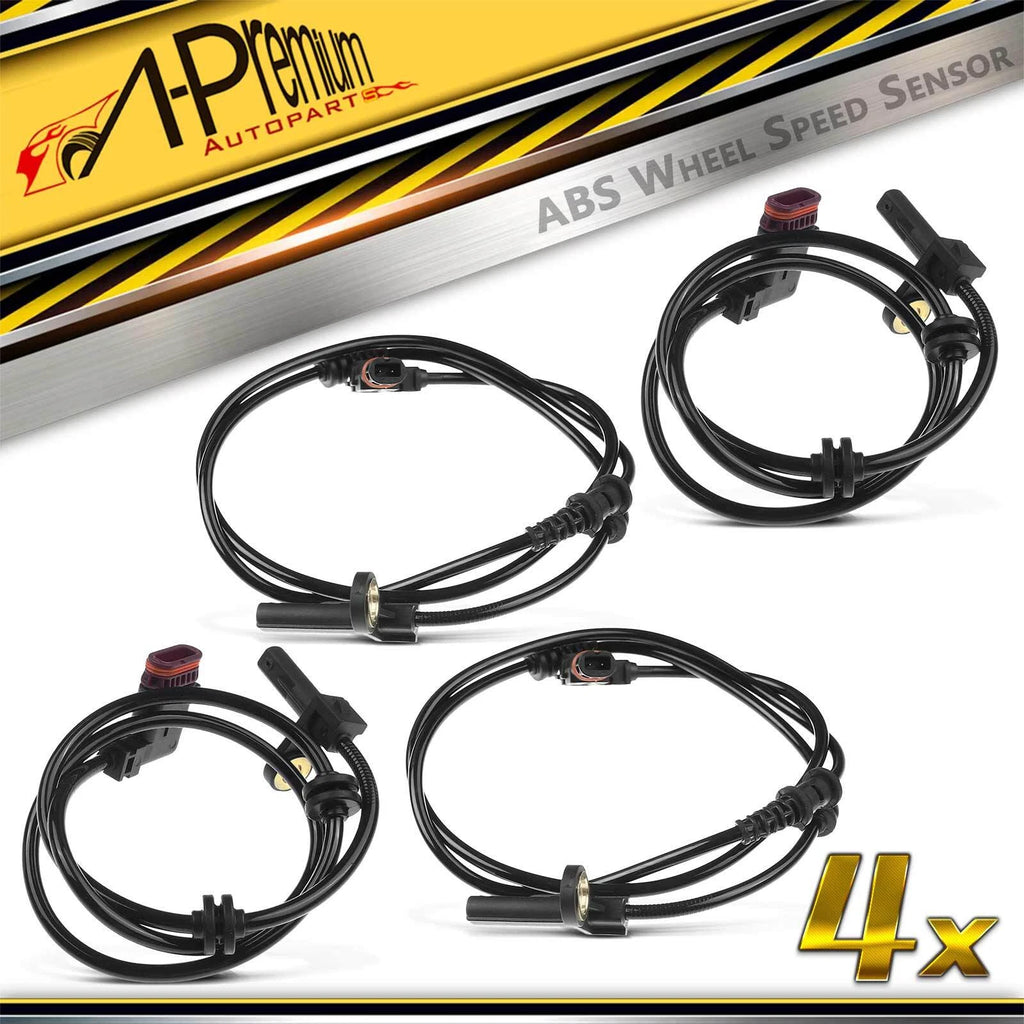 Set of 4 ABS Wheel Speed Sensors for Mercedes-Benz C216 CL550 (2007–2014)