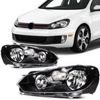 Headlight Assembly Pair for Volkswagen GTI Golf Jetta MK6 (2010–2014)