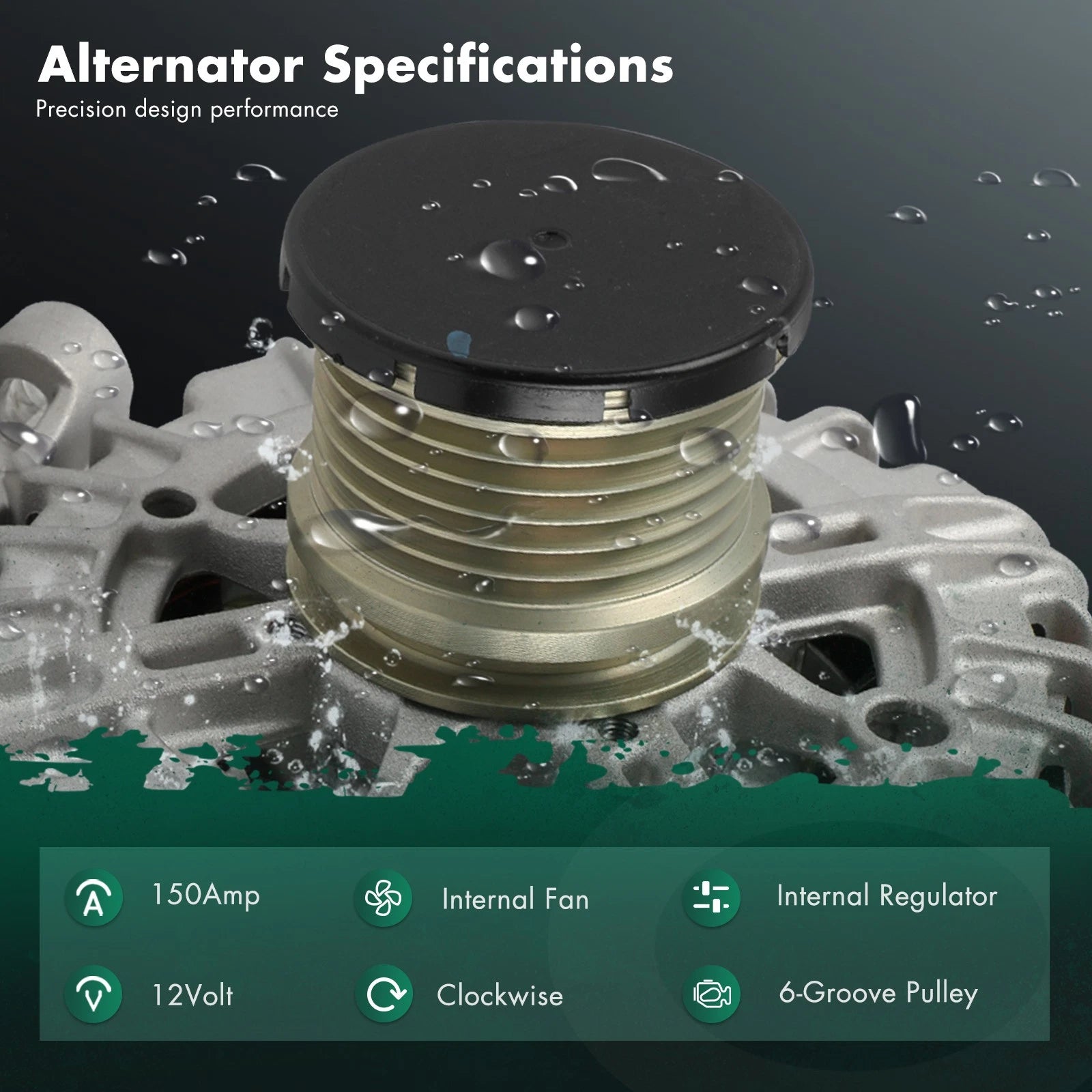 Alternator for Mercedes-Benz C250 L4 1.8L (2012–2015) 014-154-15-02 150A