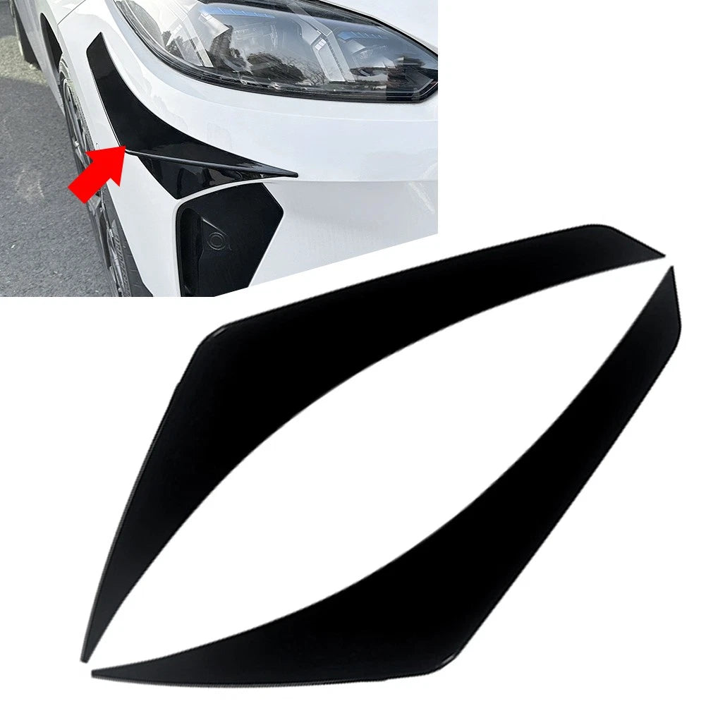 Front Bumper Side Spoiler Trim for BMW F70 F74 M Sport (2024–2025) Glossy Black