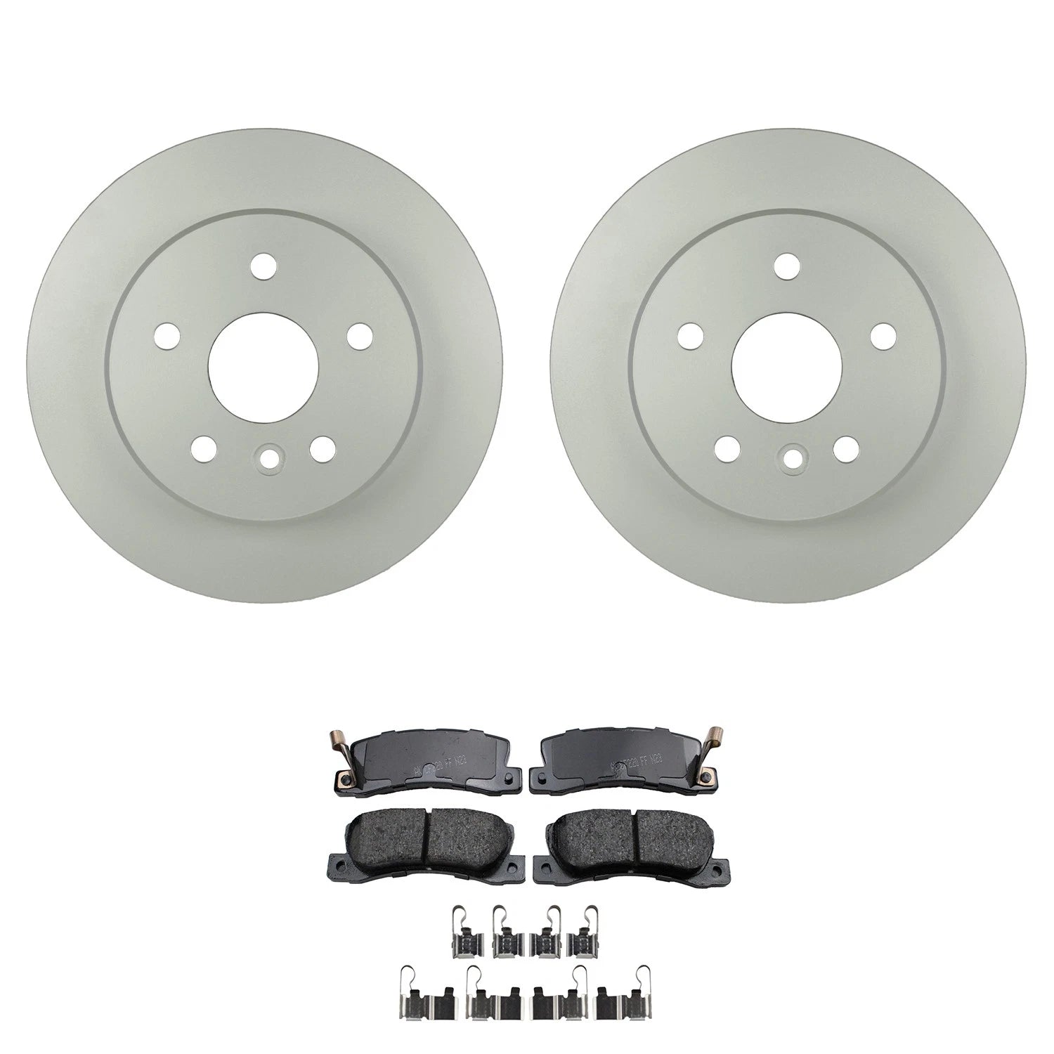 Set of 2 Bosch QuietCast Rear Rotors & Akebono ProACT Pads for RX300 (2001–2003)