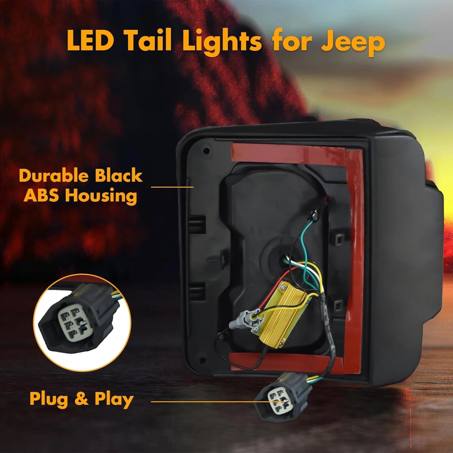 LED Tail Lights for Jeep Wrangler JK JKU (2007–2018) Rear Brake Turn Signal