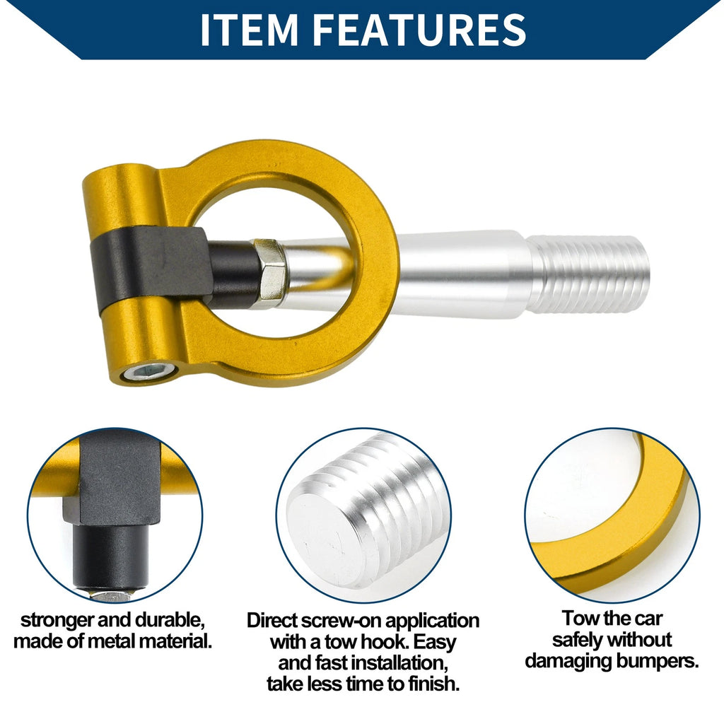 Tow Hook Ring for Mitsubishi Lancer Evolution (1 pcs, 23.5cm, Yellow)