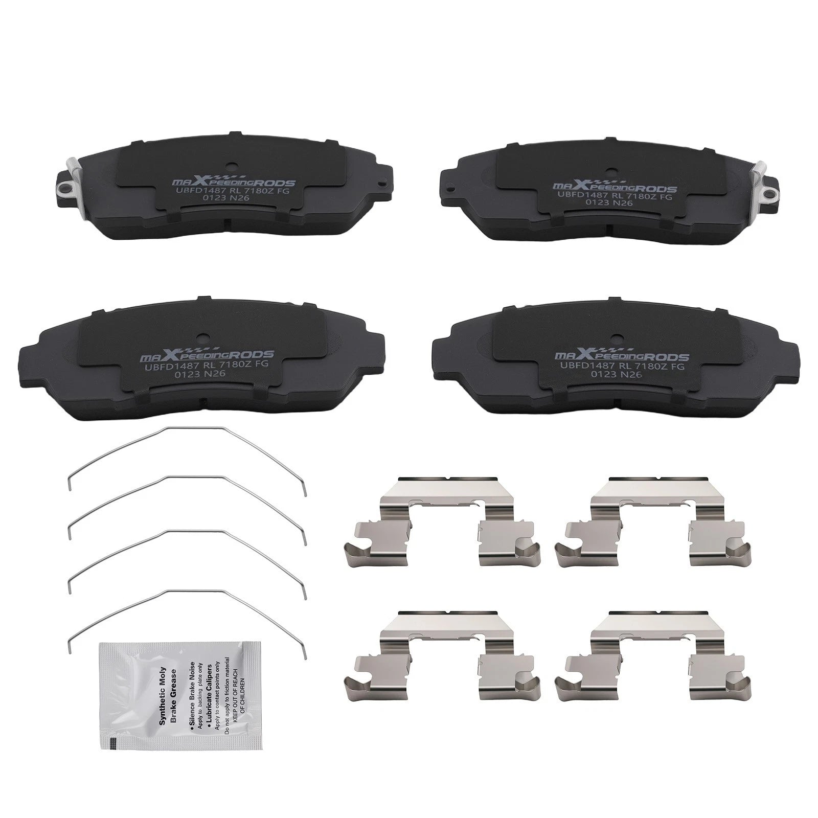 Set of 4 Front Ceramic Brake Pads for Honda CR-V/Crosstour (2012–2022) D1521