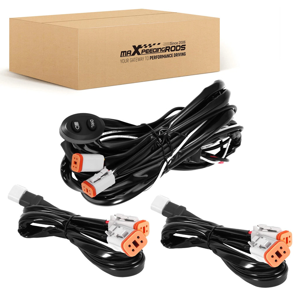 4-Pin DT Plug Wiring Harness for maXpeedingrods Crosshair LED Driving Lights
