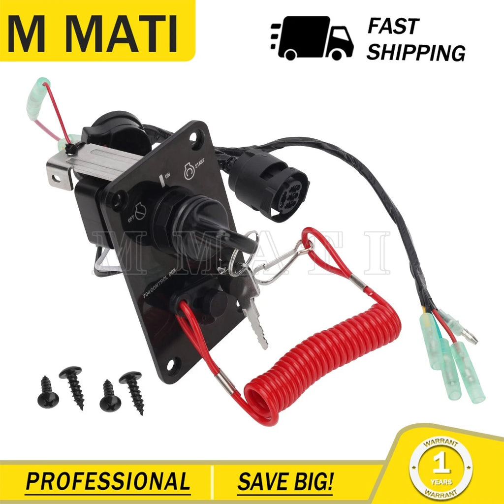 Key Switch Assembly Panel 704-82570-12-00 for Yamaha Outboard (Single Engine)
