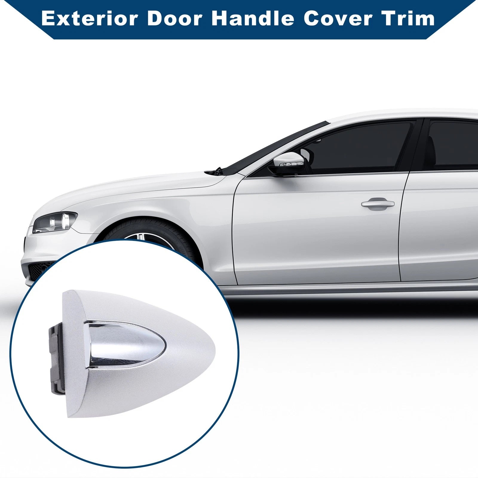 Exterior Door Handle Cover Trim for Buick LaCrosse (2017–2019) Silver Tone