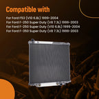 3 Row Aluminum Coolant Radiator for Ford Excursion V8 7.3L (2000–2003) CU2171