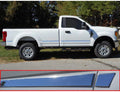 10pc Luxury FX SS Side Molding Insert for 17-22 Ford F-250 SD 2dr Reg Cab 8' Bed