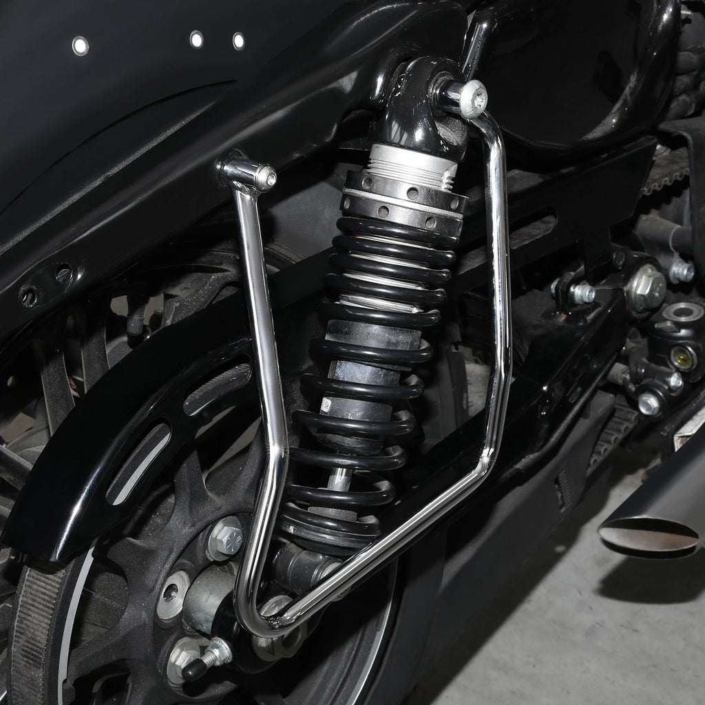 Chrome Saddlebag Support Brackets for Harley Sportster XL 883 1200 (2004–2016)
