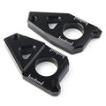 Black Axle Spindle Chain Adjuster Blocks for Yamaha YZF R1 FZ8 FZ1 TMAX 530