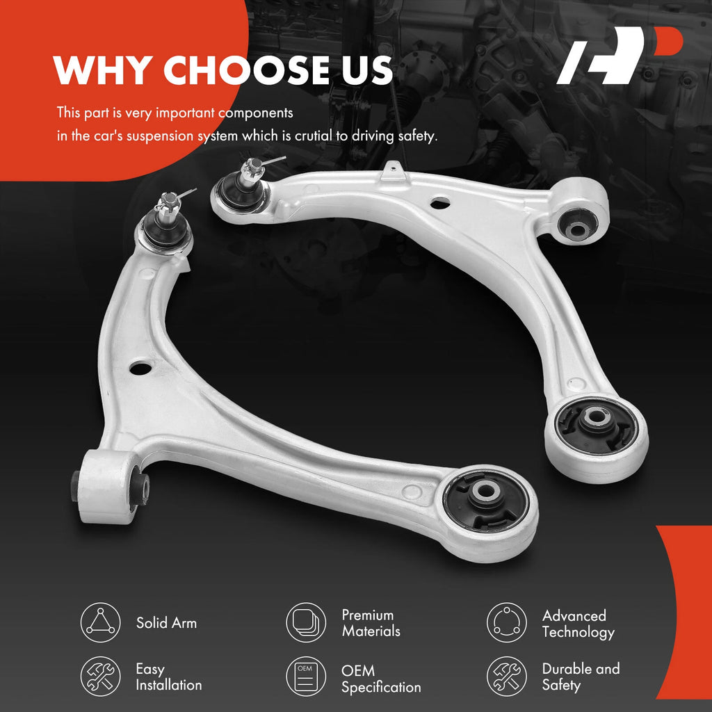 2X Front Lower Control Arm with Ball Joint for Honda Odyssey (2014-2017)