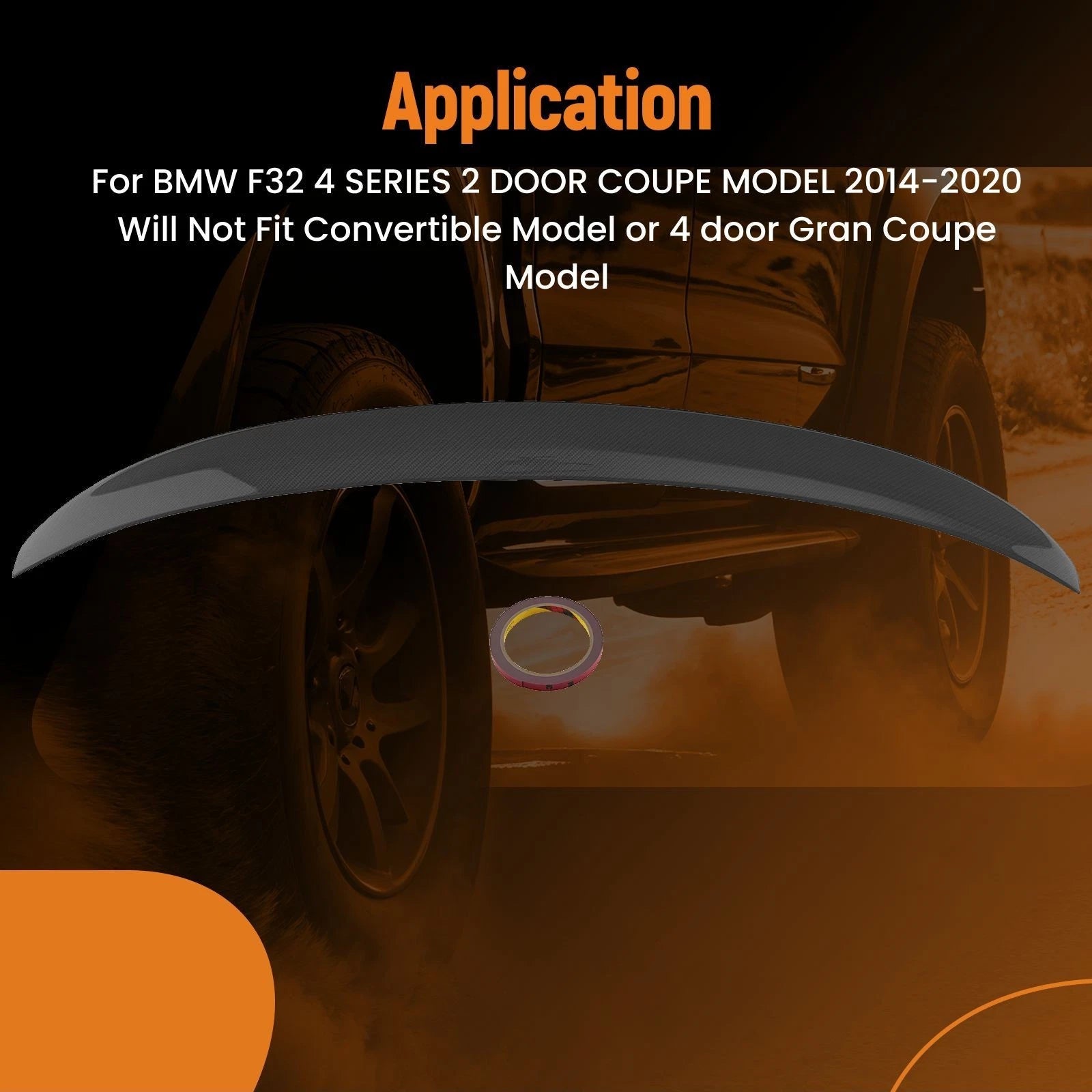 Aero Trunk Spoiler Wing for BMW F32 4-Series Coupe (2014–2020) Carbon Fiber