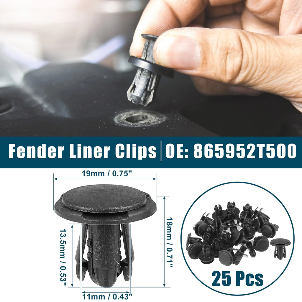 25 Pcs Fender Liner Clips for Kia Cadenza (No. 865952T500)
