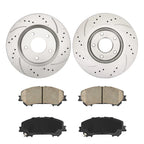 Front Brake Rotors and Ceramic Pads Kit for Nissan Rogue (2014–2017)